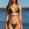 Women Luxsea Swimwear Bikinis | Sofia Triangle Bikini Top-Emerald