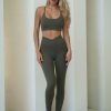 Women Luxsea Swimwear Leggings | Crossover Scrunch Leggings-Khaki