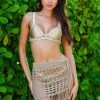 Women Luxsea Swimwear | Beige Tassel Beach Skirt